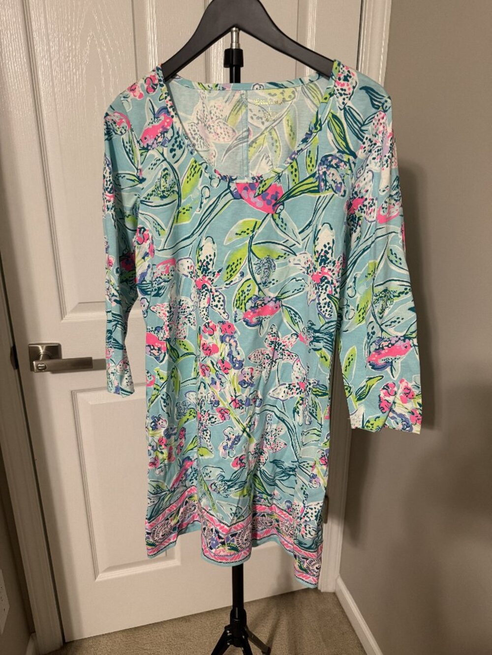 Lilly Pulitzer Beacon Dress in Bali Blue Sway this way print
